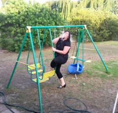 April 2010...enjoying a tibble :) LOL