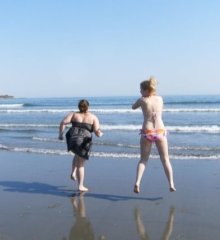 Aww me and Angela at Newport beach, April 2008