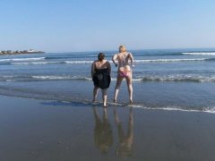 Me and my best friend Angela at Newport beach, hehe, the water was cold! April 2008