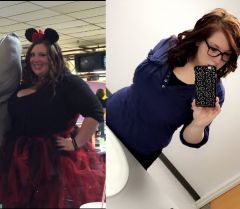 Halloween 2015 vs April 20, 2016 (4 months post op (Surgery was 12/18/15))