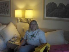 getting ready to leave the hotel to go to the hospital, scared to death
