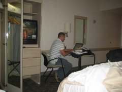 at the hotel