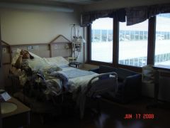 My hubby wanted to capture how big my window was in my room.  It was a nice room, actually I was  impressed.  I thought I'd be in a much smaller room.