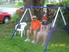 My hubby and father in law "deep in thought" as they put it.  Anyone think they look alike?  :)