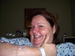 Surgery day, minutes before my procedure.