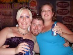 the three of us at sunset bay beach club at 231lbs