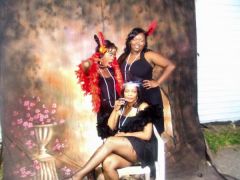 Me standing up on right with my sis and cousin