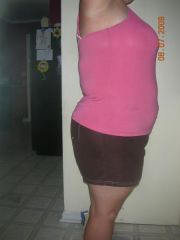 My boobs stick our further than my stomach!!! Woohoo!!! Down about 22 lbs here. Aug. 09
