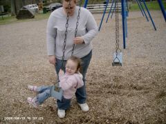 at the park with my daughter Lila April 2008