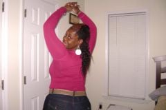 My husband bought me this Coach belt 2yrs ago for my birthday I couldnt wear it when he bought it. He told me if I really wanted the belt Id do what I had to do. So here Iam.
