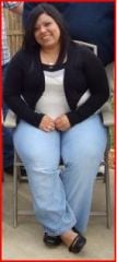 A couple months before surgery, barely able to fit into a chair.