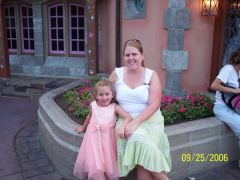 Again at Disney, I actually like this pic. We are on our way to have dinner with Cinderella in the castle!  She was so excited!