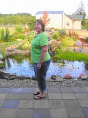 My husband Rick and I built the pond ourselves in 2007