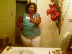 Before Picture.. I admit I was on that Billy Blanks and I was only toning....  just imagine when I actually start losing and doing Taebo...Lawd have mercy ...LOL