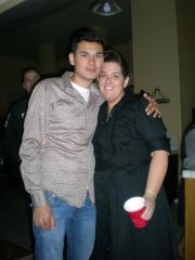 Me and a friend. This dress is a size 14 friends :)