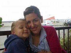 Breakfast at the airport with my boy