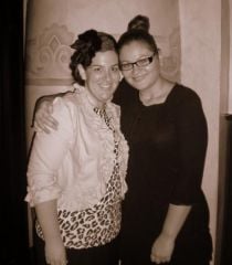 me and My good friend Eva... Im wearing a size 12 Jacket :) Just for the record :)
