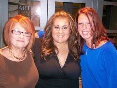 at my cousin's wedding w/ my mom and my brother's gf