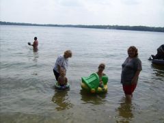 I was so big, I would not dare wear a swimsuit, but it was so hot I was miserable and could not join in the water sports or games.