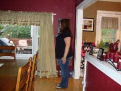 Belly and bum are getting smaller.