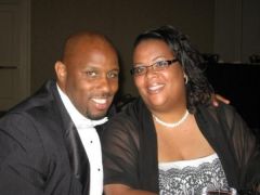 Me and my husband... July 2009 not sure how much I was weighing... I just knew I was huge... Banded 12-11-09