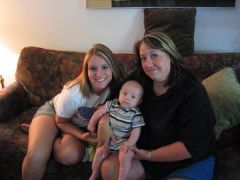 visiting family, me on the left with my son who was @ 3 months old-260+