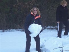 This Florida Girl havin fun, making a snowman for the First Time in YEARS, and never this big, we had 9-12 inches of snow for our Mountains Trip this year!