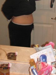 50lbs down.  I have a waist..and the dunlap...is getting smaller..."DUNLAPPED over my waist band....LOL"