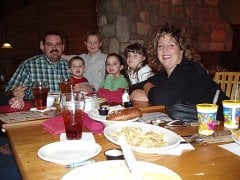 This was a picture of me at my heavest...264...I have a fake smile plastered for my husbands bday dinner.....UGH