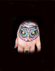 my hand <3 (this was the day i got it, so its very swollen & gross but my tattoo artist wanted to take pictures of my full sleeve since it was finally finished!)