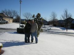 Snow on Christmas in Texas
