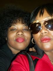 My sister and me I'm on the left. My weight is about 217lbs