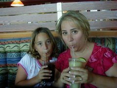 always a margarita!  being silly
Me and Hannah