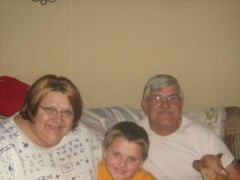 Me and my husband and grandson.. Me..390 lbs.