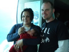 My daughter and I and my Husband at the Long Beach Aquarium.