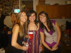 In the colorful dress :p