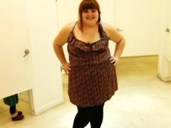 trying on clothes, 78 lbs less.
haha see chloe's feet in the dressing room??