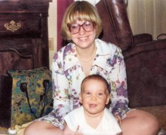 Me and Erin 1977 I was pretty normal sized then.