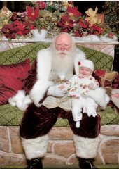 Christina and Santa 2008