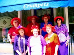 Red Hat Ladies at tea taken today May 30, 2009