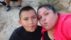 My nephew and I taking a little break.