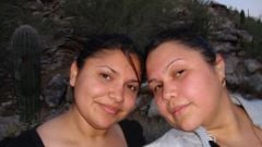 My sis and I.