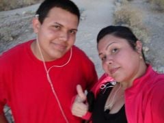 My little brother and I finishing up our second day of hiking.