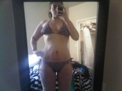 i could never wear 2 piece bathing suit in the past......