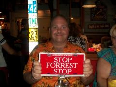 Eating fish at Bubba Gump's