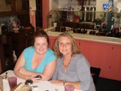Eve Starnes and me, sisters in law
I am down 94 lbs here, what a difference a year makes!  Thanking God for the LAP-BAND? experience.
