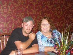 Me and Chad a friends son about 4 years ago at her 50th Birthday Party, I can hardly remember this and just can't believe I looked like this.