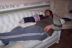 Lazying with my daughter