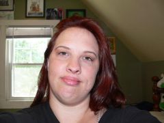 With make up on, about six months ago