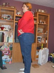 I bought this outfit today, it actually fits I dont have to hold my pants up anymore. 
Dec.1, 2008